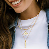 Orelia Textured Fish Charm Necklace