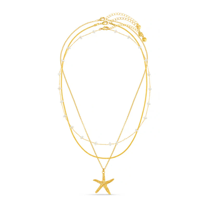 Orelia Starfish Pearl Necklace