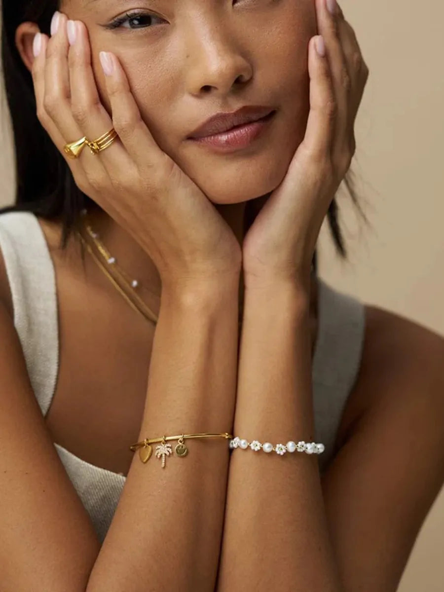 Orelia Eclectic Mixed Charm Open Bangle