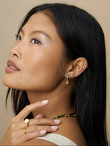 Orelia Happy Face Micro Hoop Earring