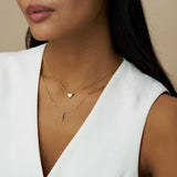 Orelia Molten Heart Stationed Necklace