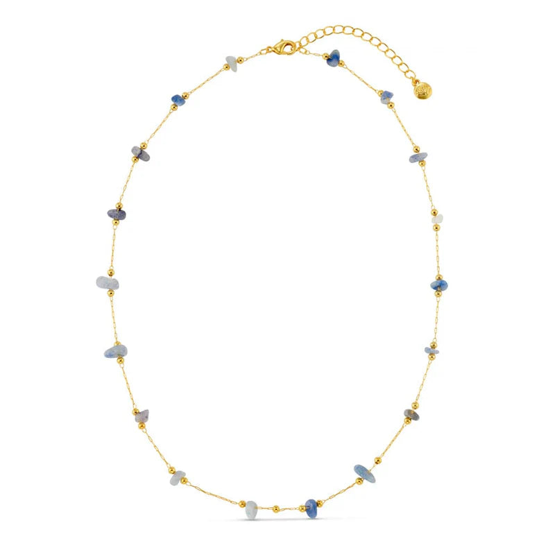 Orelia Semi Precious Chip Stationed Necklace