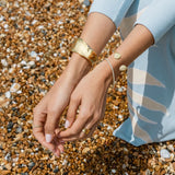 Orelia Metal Shell Hinged Bracelet
