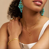 Orelia Metal Shell Stretch Bracelet